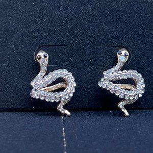 Gold and Rhinestone Snake Studs or Bundle 3/$30